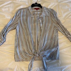 Light blue and rose gold top